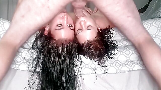 Upside down fuck, face down fuck, amateur big cocks pov threesome, brunette camera, face down pov hd