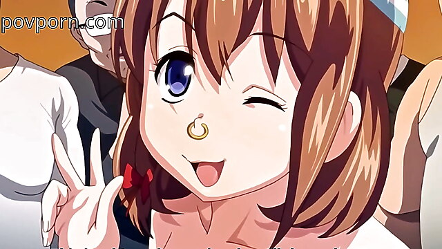Short hair girl gangbang, short and pretty, hentai gangbang public, cumshot creampie threesome hentai, short hair pov public