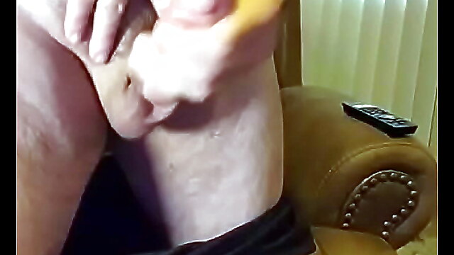 Jerks me off on her, watch jerk off, watched jerking off, jerk off cumshot, big cock cum cam