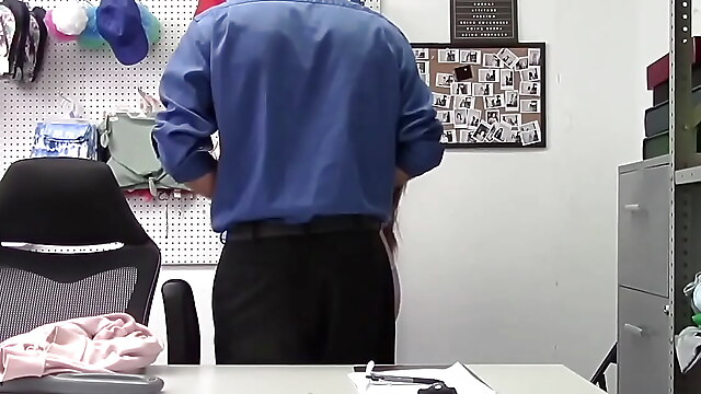 Police sex, blackmail stealing, blackmailing her, guard fuck, police shoplifter sex